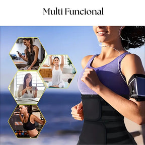 cinta de compressão feminina sculpt black detalhe