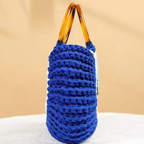 Bolsa Feminina Artesanal em Crochê Olho Grego Luxo Verão