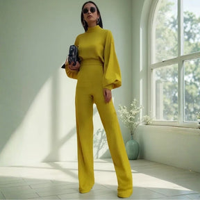 macacao feminino longo gola alta amarelo modelo