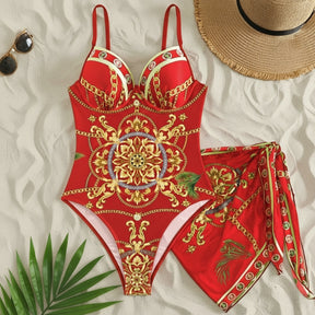 Maiô com Saída de Praia Red Imperial