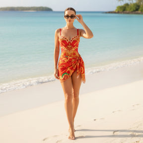 Maiô com Saída de Praia Red Imperial