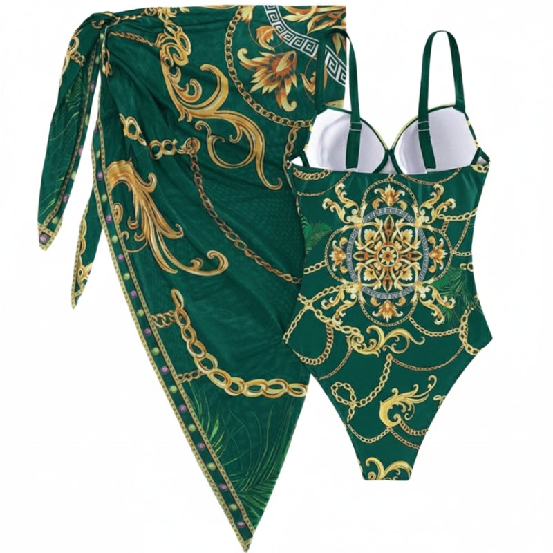 Maiô com Saída de Praia Green Luxury