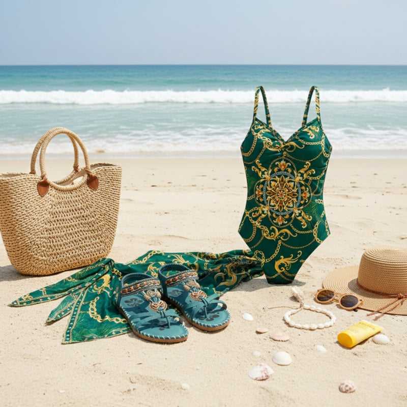 Maiô com Saída de Praia Green Luxury