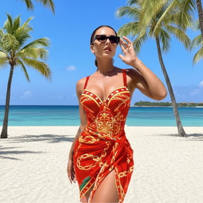 Maiô com Saída de Praia Red Imperial