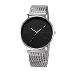Relógio Feminino Minimal Black Mesh