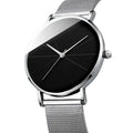 Relógio Feminino Minimal Black Mesh – Modern Elegance