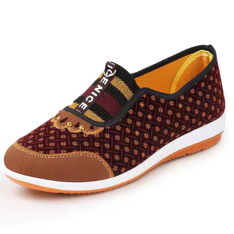 sapatilha feminina slip on floral conforto