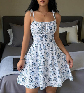 Vestido Feminino Curto Floral Lumi com Alças Ajustáveis