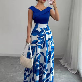 Vestido Longo Elegante com Estampa Floral